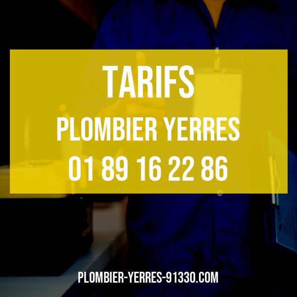 tarif du plombier de Yerres